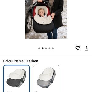 Cozy Infant Car Seat Cover - Black and Cream